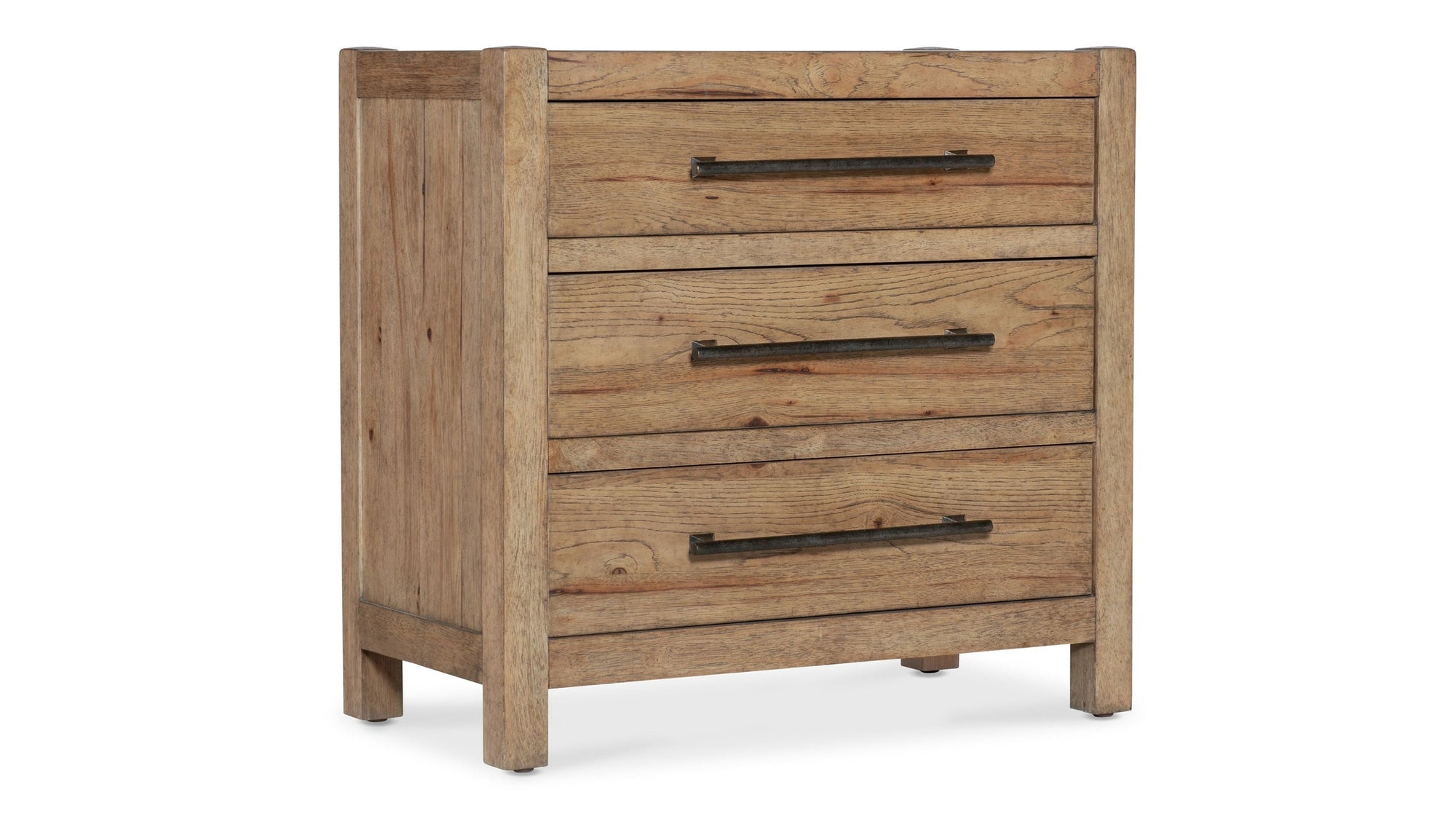 Vineyard Row - Three-Drawer Nightstand - Light Brown