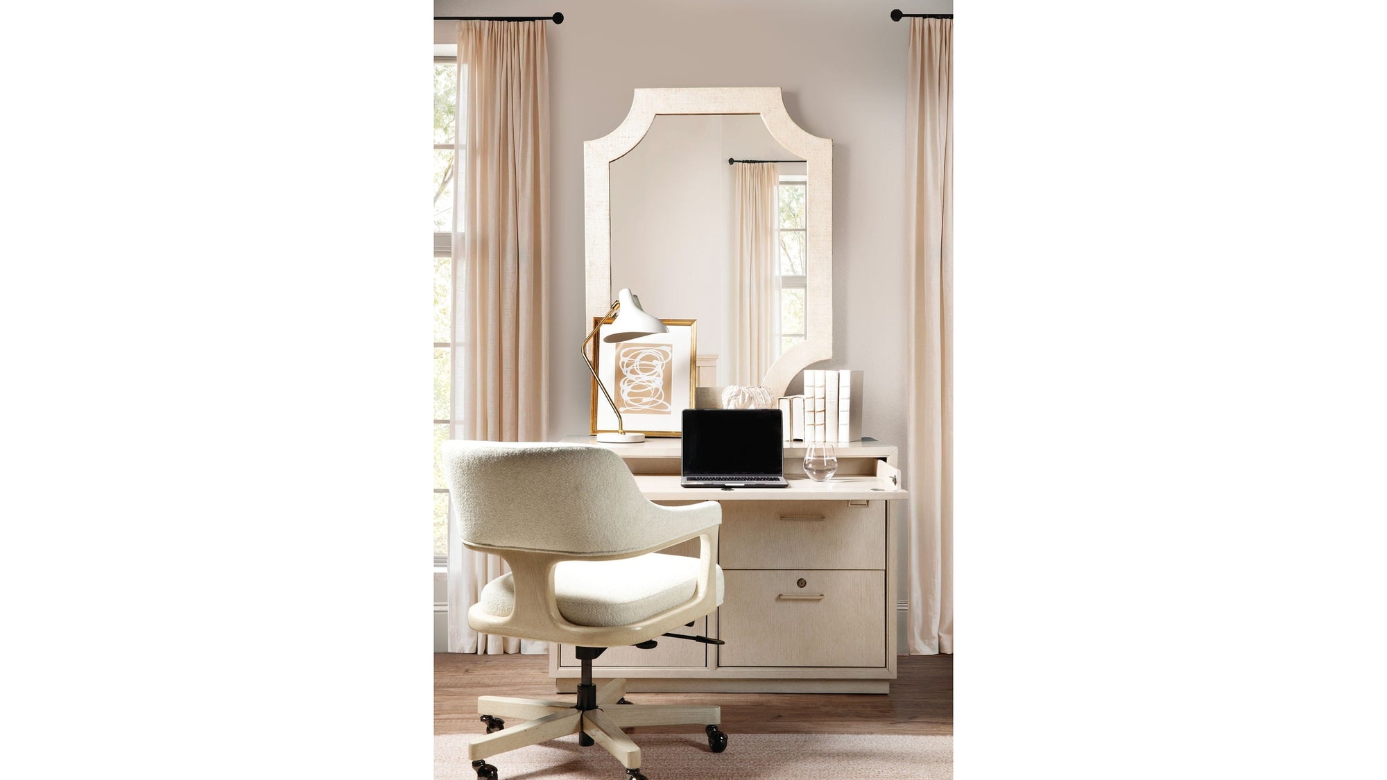 Marlowe - Workstation - Polished Limestone
