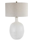 Whiteout - Mottled Glass Table Lamp - White