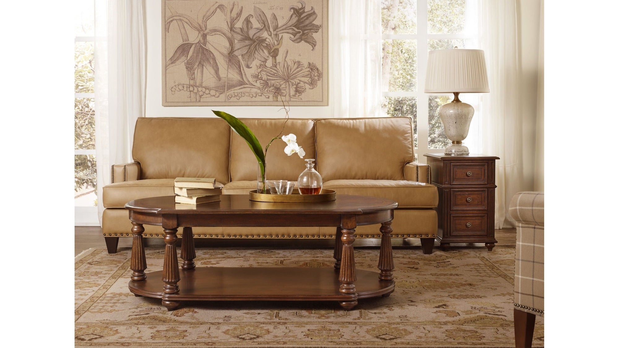 Leesburg - Chairside Chest - Dark Brown