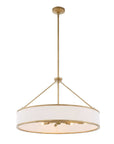 Algiers - 8 Light Drum Pendant - Gold / White