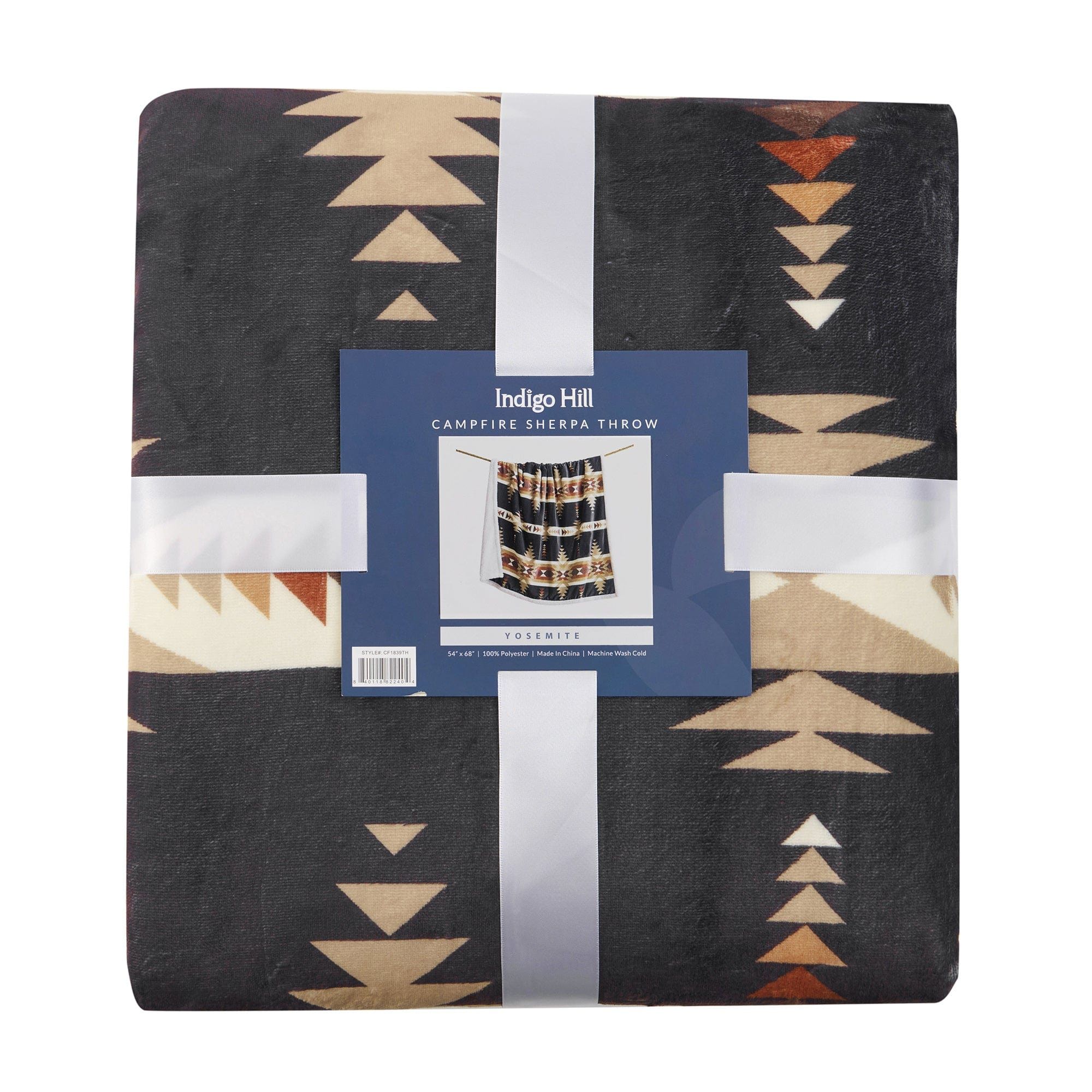 Campfire - Yosemite Campfire Sherpa Throw 6 Per Carton - Black