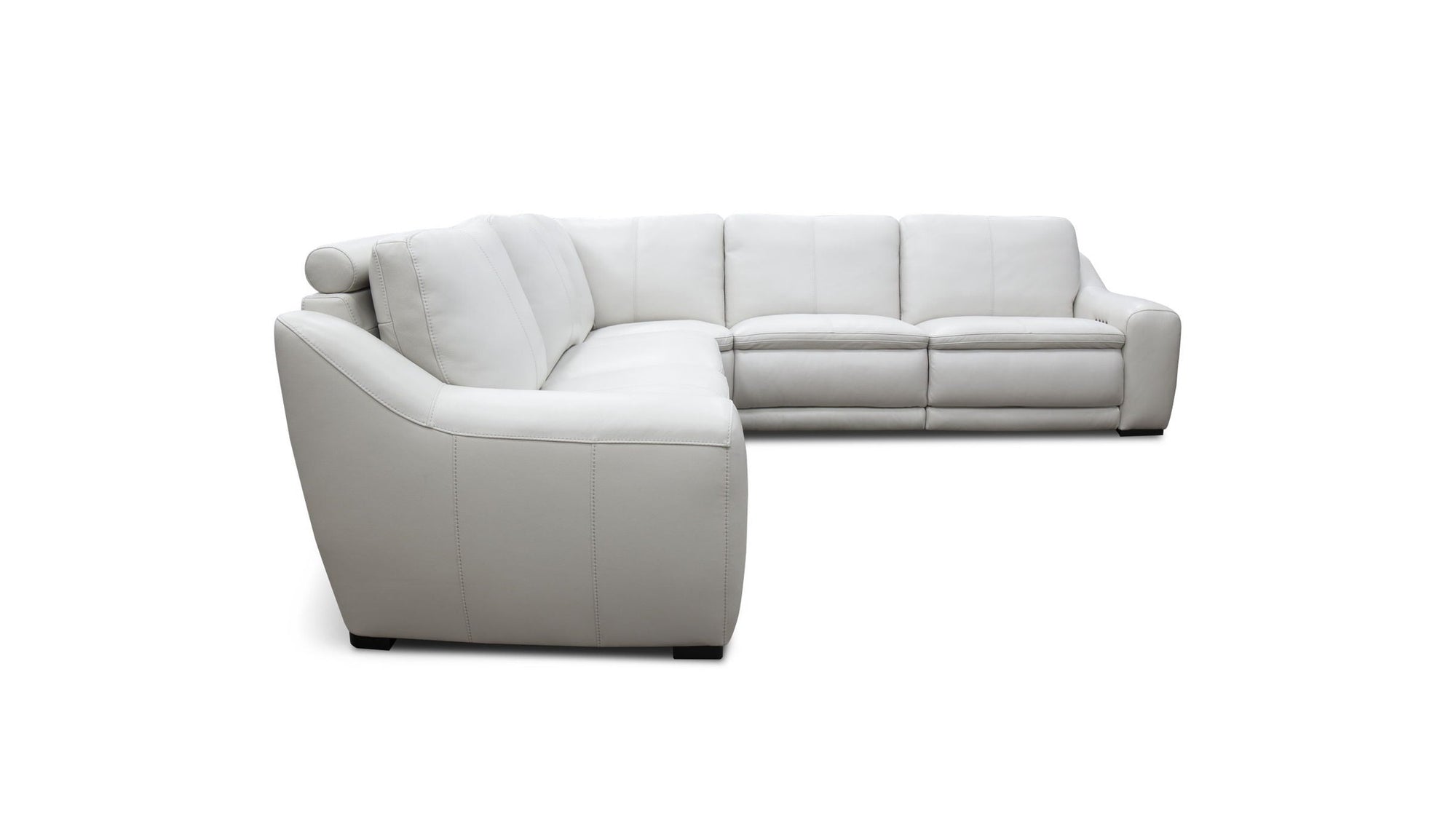 Merrydale - 5 Piece Power Zero Wall Modular Sectional With Headrest - Wall Huggerite