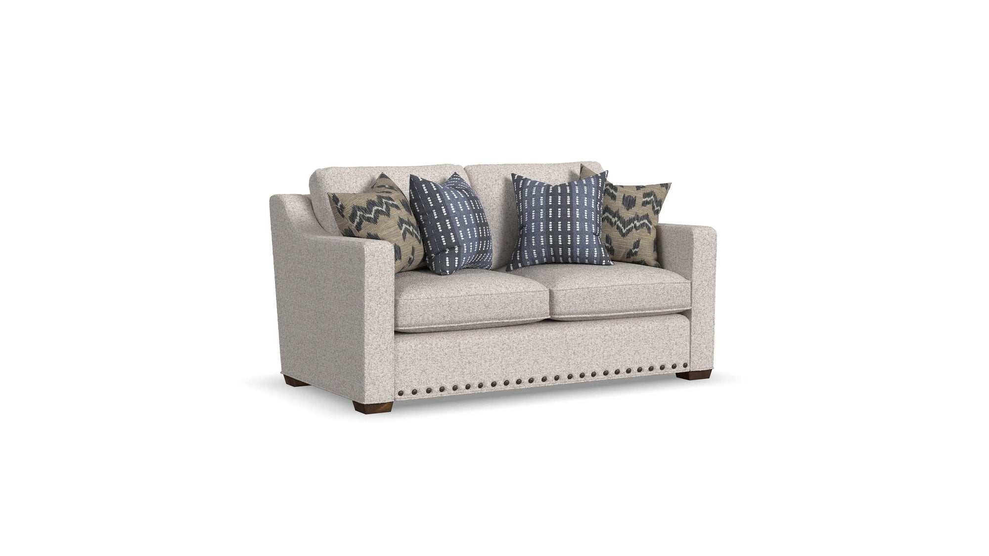 Milo - Fabric Loveseat With Nailhead Trim