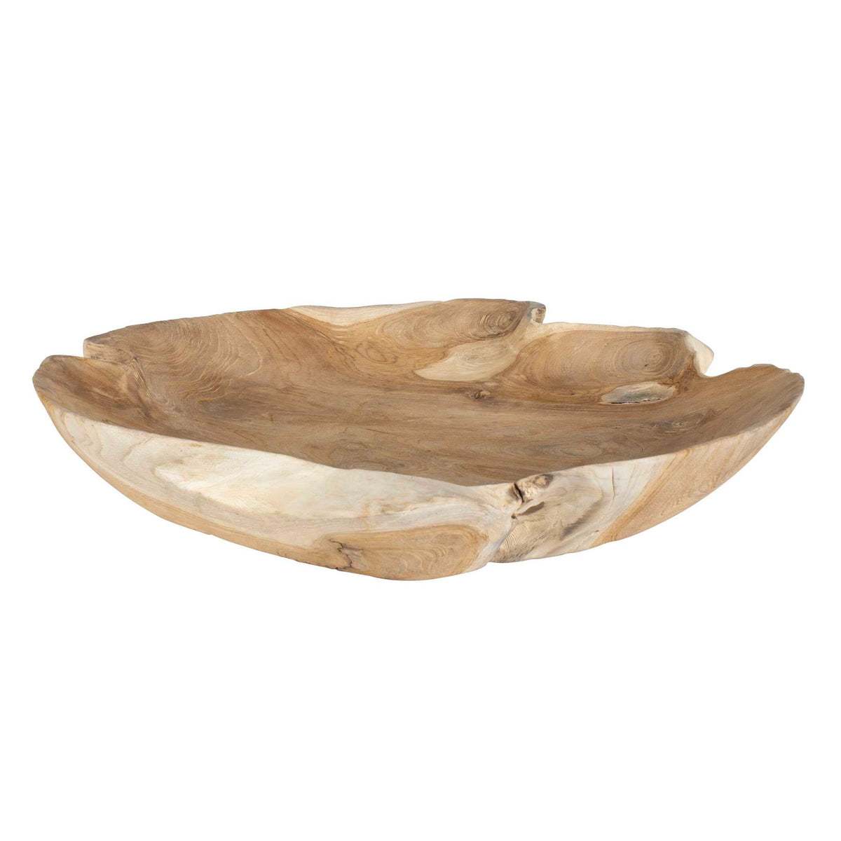 Organic Embrace - Outdoor Teak Bowl - Brown