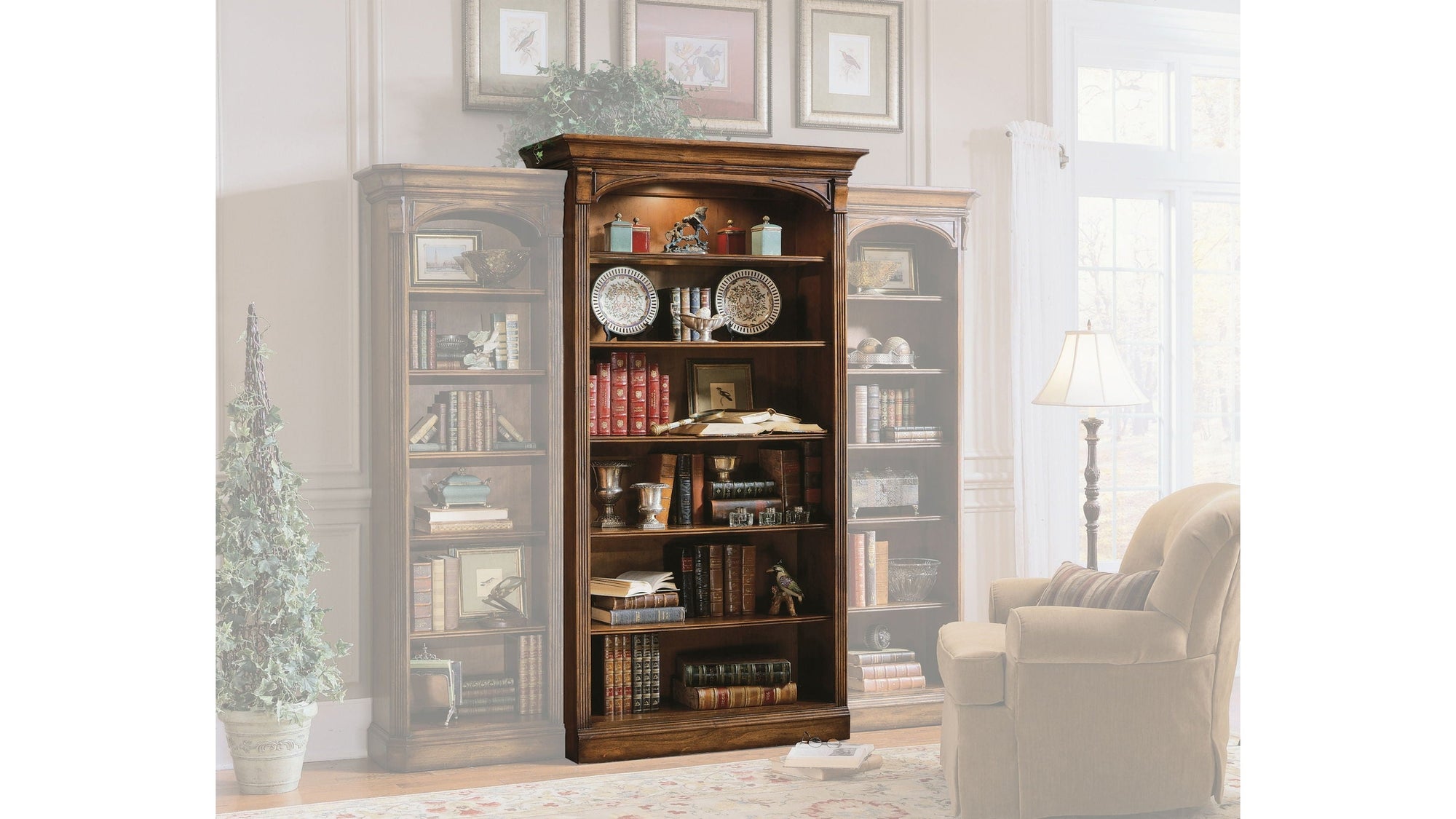 Brookhaven - Open Bookcase - Dark Brown