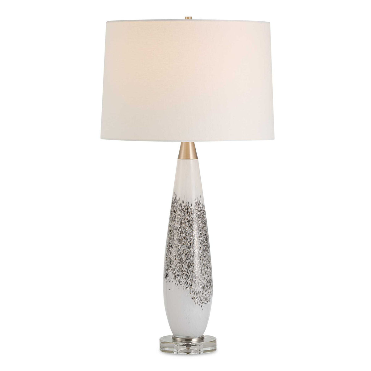 Quinn - Table Lamp - White &amp; Silver