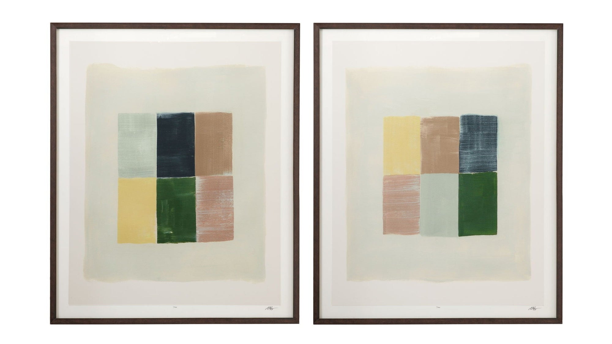 Sunny Patchwork I Framed Print - Gray