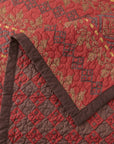 Rushmore - Full/Queen Reversible Quilt Set (Set of 3) - Red / Brown
