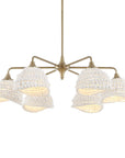 Biddeford - 6 Light Beaded Pendant - White