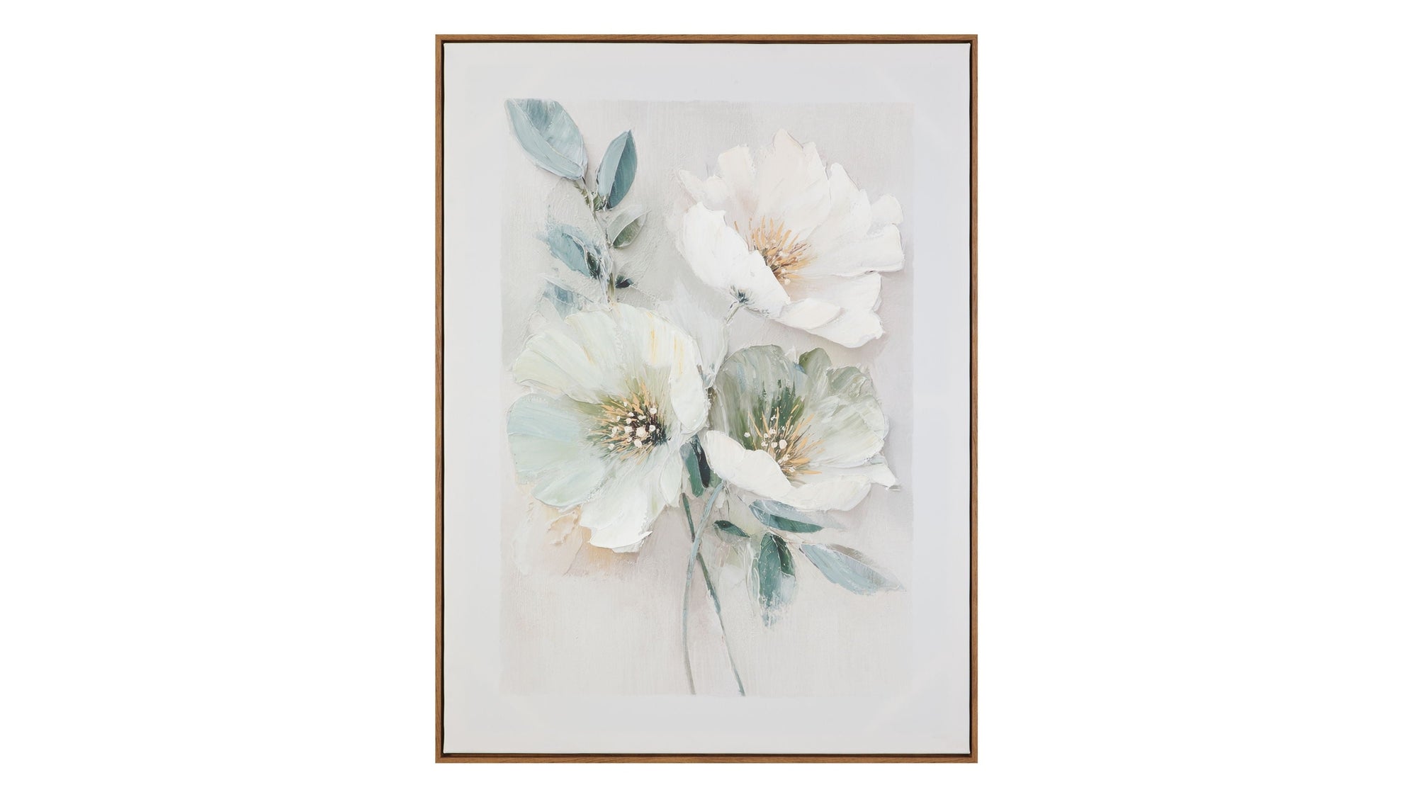 Floral Harmony II Framed Canvas - Green