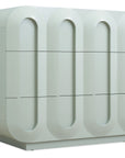 Commerce And Market - Groove Three-Drawer Chest - Light Blue