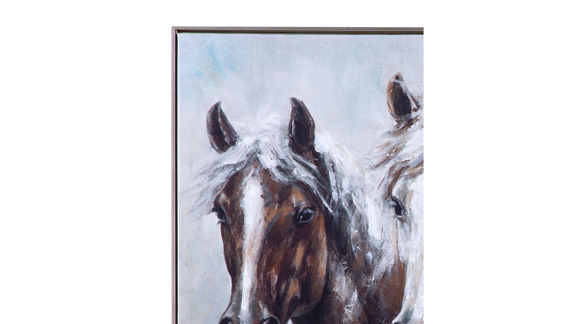 Majestic Framed Canvas - White