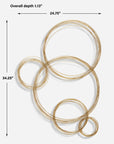 Golden Bubbles - Metal Wall Decor