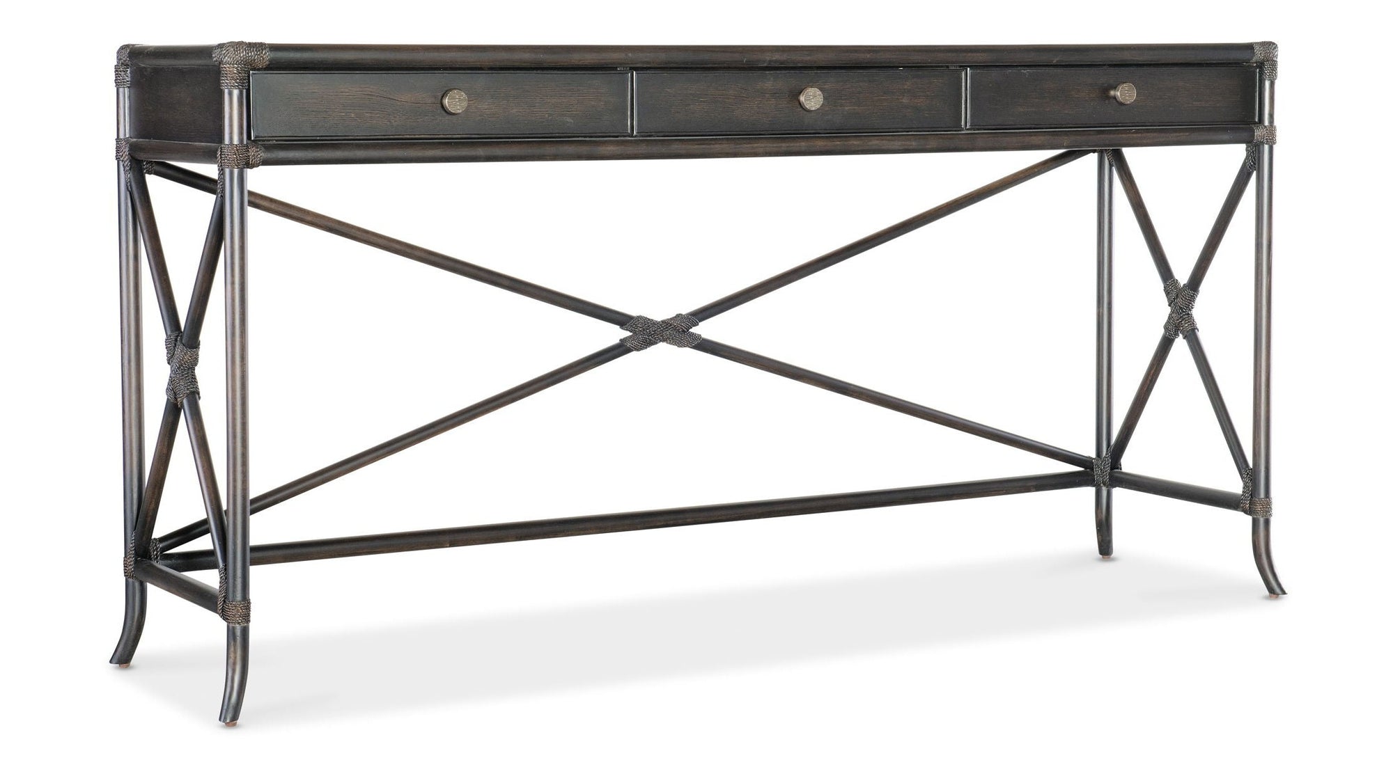 Retreat - Pole Rattan Console