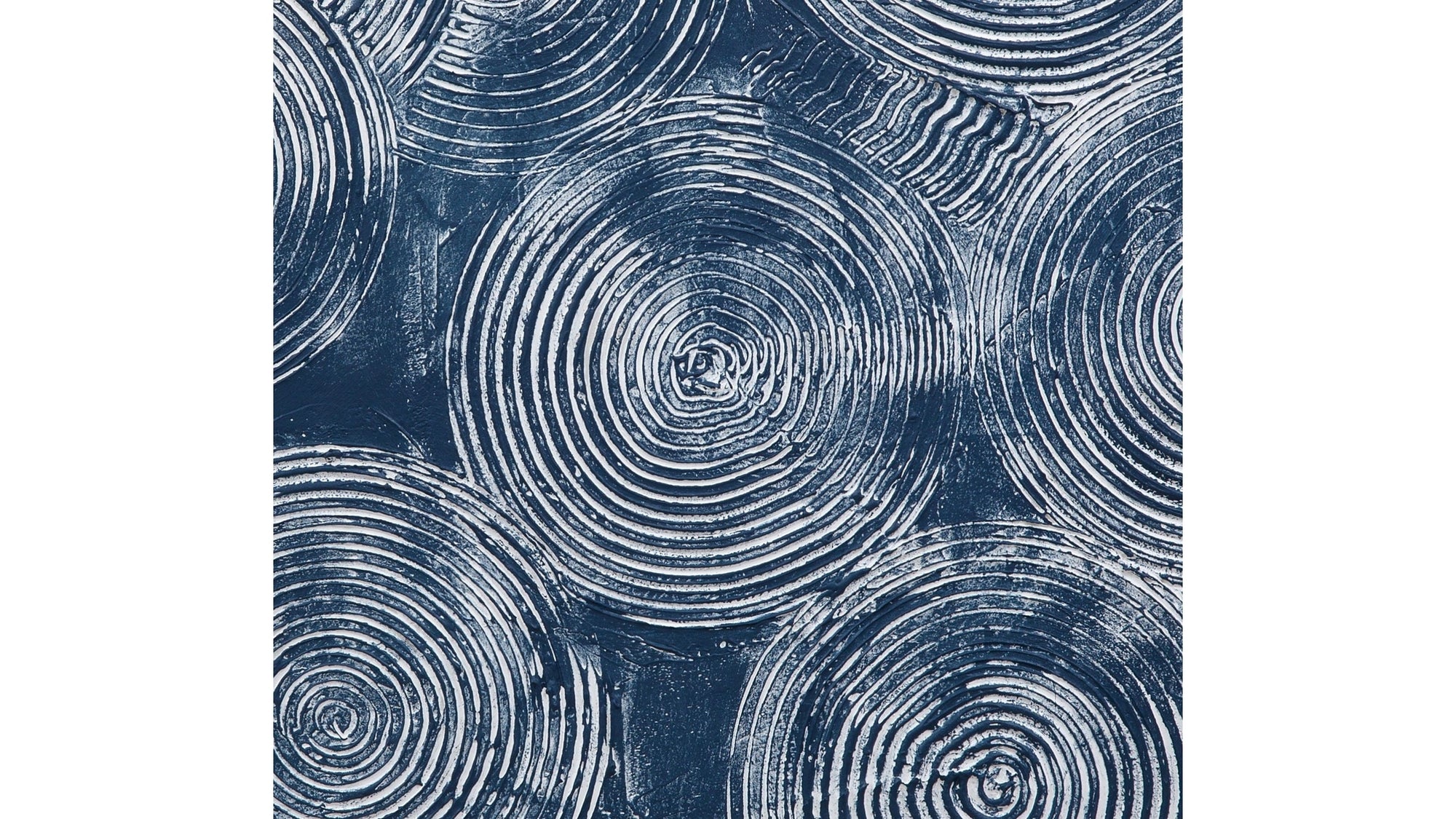 Framed Canvas Indigo Spiral - Gallery Wrapped