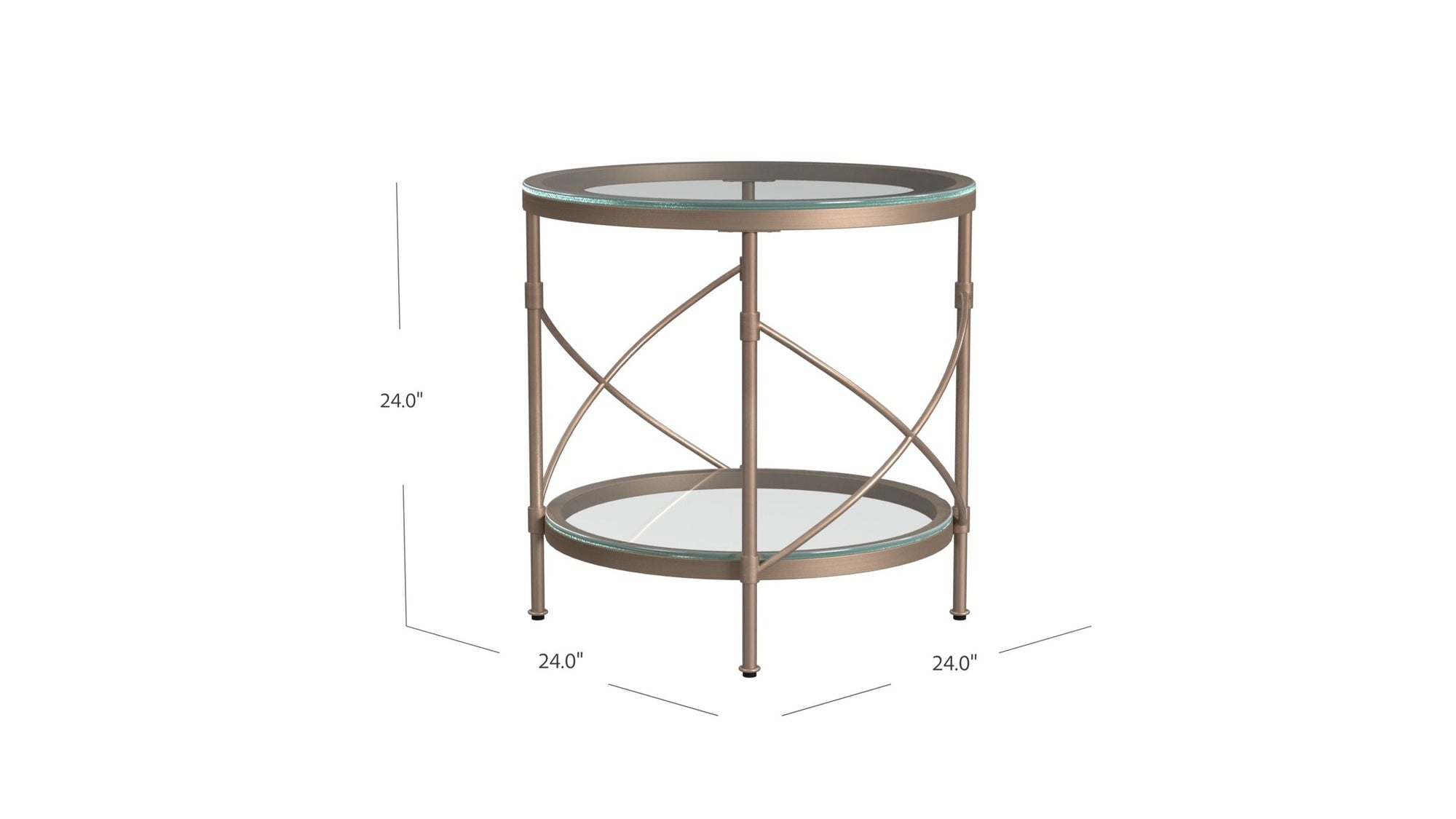 Harrison - Round End Table - Gold