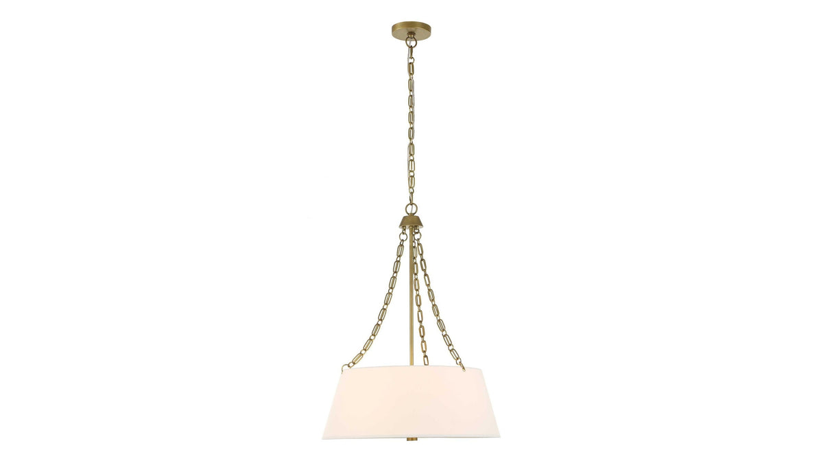 Andalucia - 4 Light Drum Pendant - Gold / White