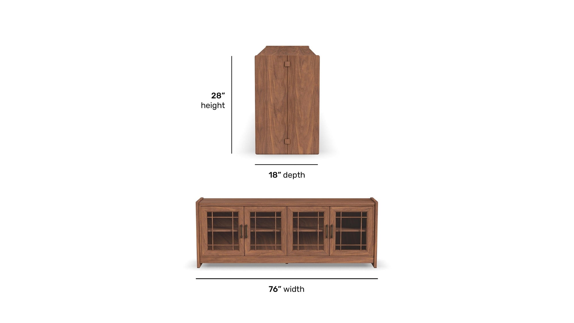 Lincoln - Entertainment Base - Warm Walnut