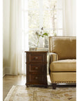 Leesburg - Chairside Chest - Dark Brown