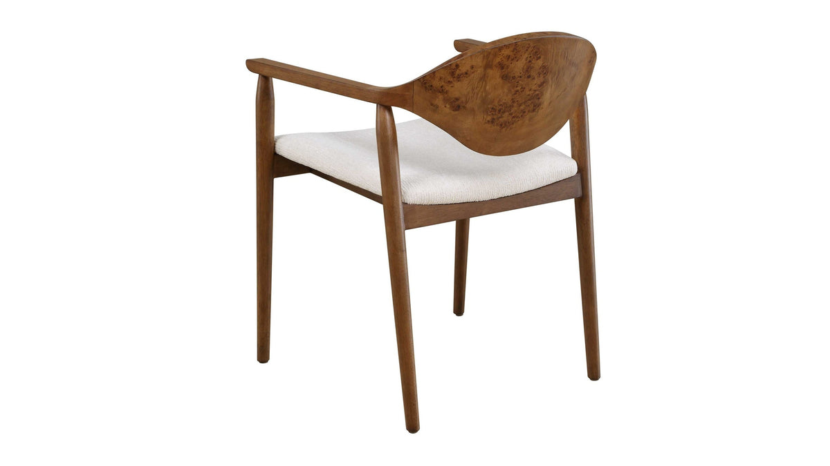 Augusta - Burl Dining Chair - Brown,White