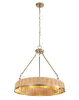 Ladakh - 9 Light Round Wicker Pendant - Gold