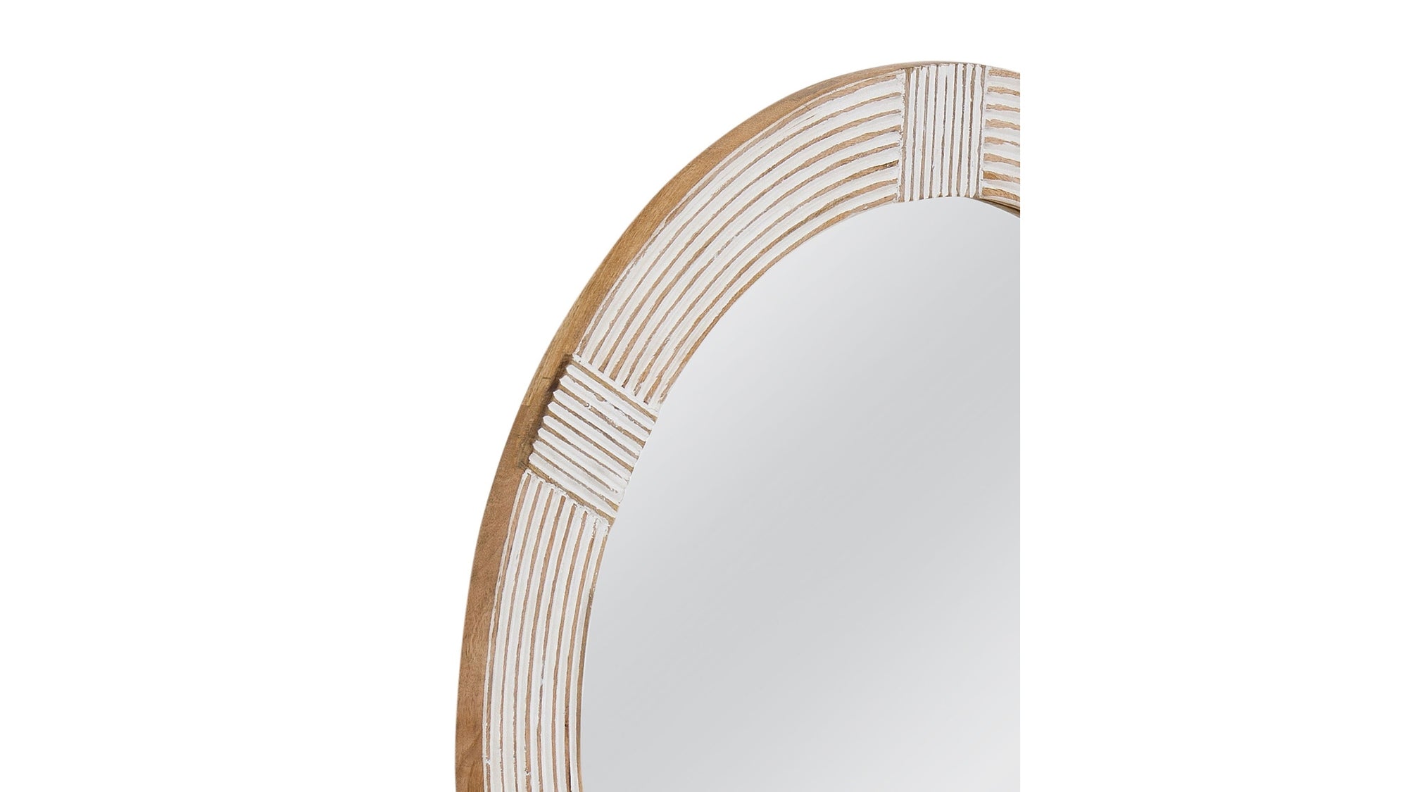 Brockton - Wall Mirror - White Wash