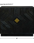 Faulkner - 3 Drawer Modern Chest - Black / Brass