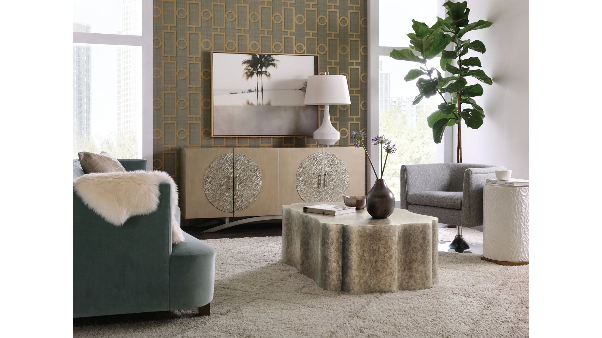 Melange - Nolita 4-Door Entertainment Console