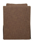 Luisa - Pinstripe Swivel Chair - Brown