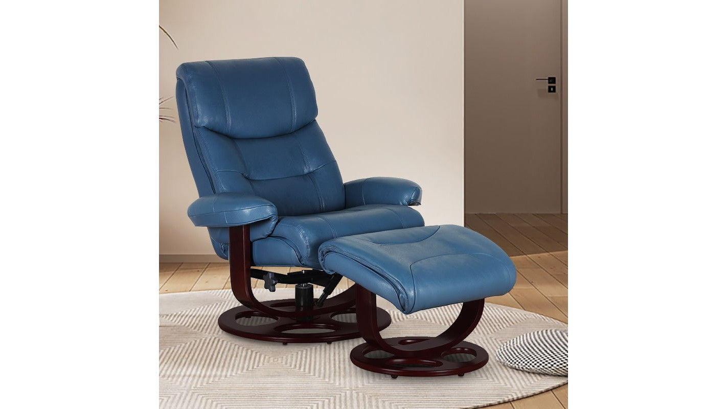 Dawson - Swivel Pedestal Recliner And Ottoman