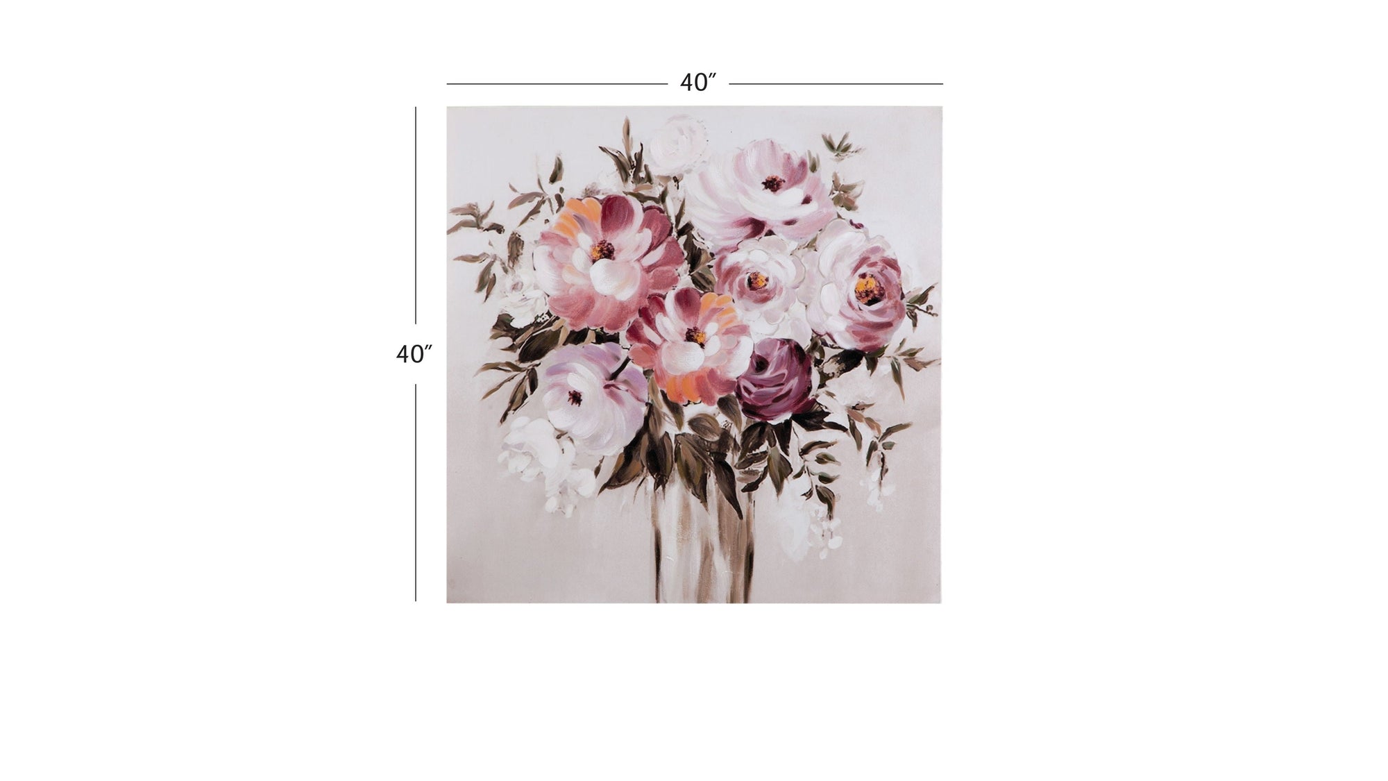 A Gift Canvas Art - Beige / Pink