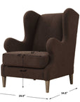 Serpentine - Brown Fabric Accent Chair