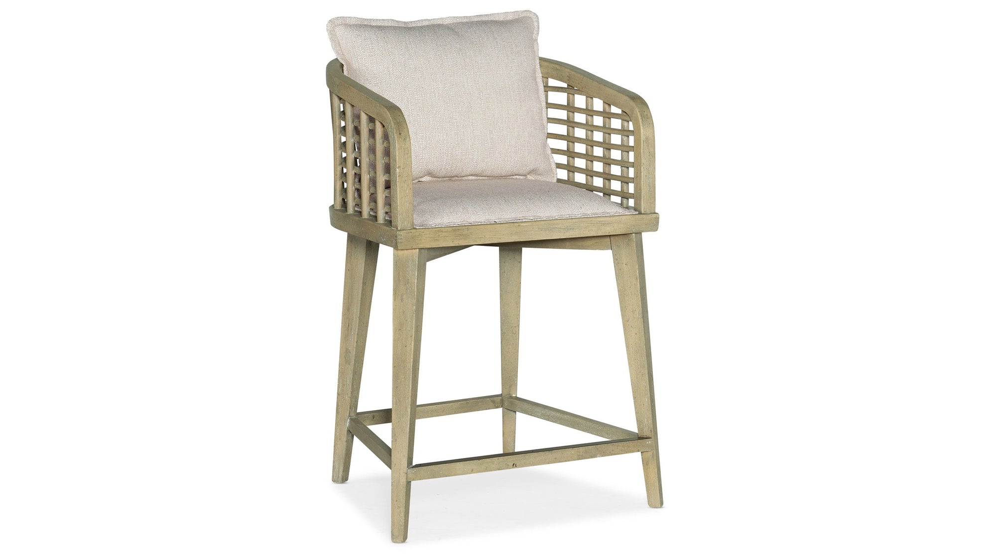 Surfrider - Barrel Back Counter Stool - Beige / Light Brown