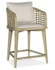 Surfrider - Barrel Back Counter Stool - Beige / Light Brown