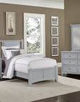 Bonanza - Ocean Blue Upholstered Bed With Mansion Footboard