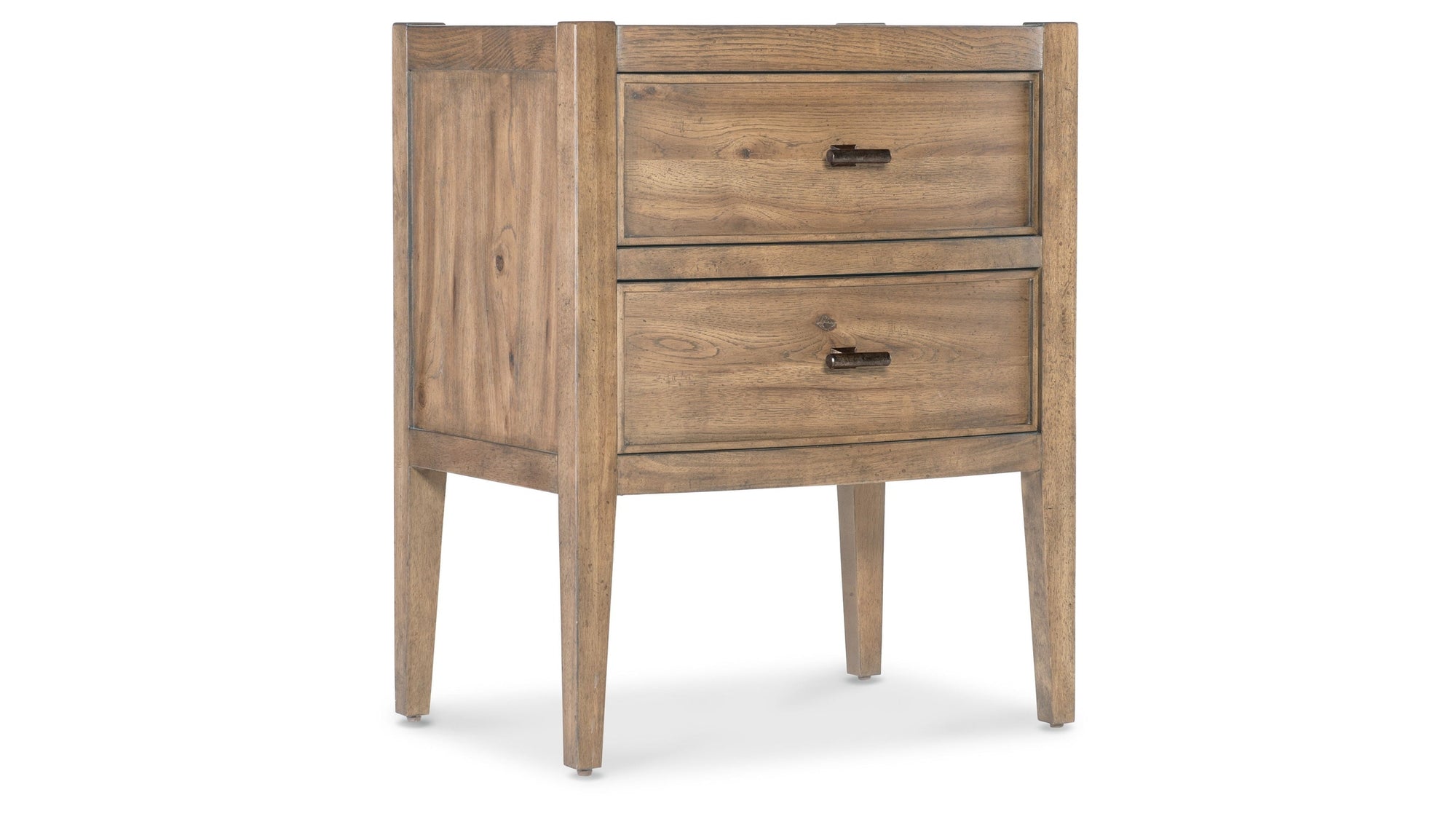 Vineyard Row - Two Drawer Nightstand - Light Brown