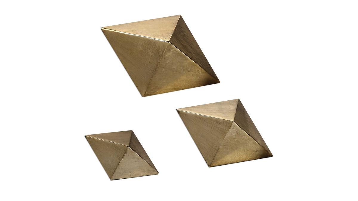 Rhombus - Accents Set of 3 - Champagne