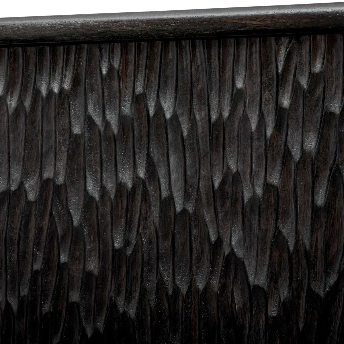 Stevenson - Chiseled 4 Door Cabinet - Black / Brown / Woodtone