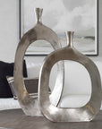 Cierra - Aluminum Vases (Set of 2) - Silver
