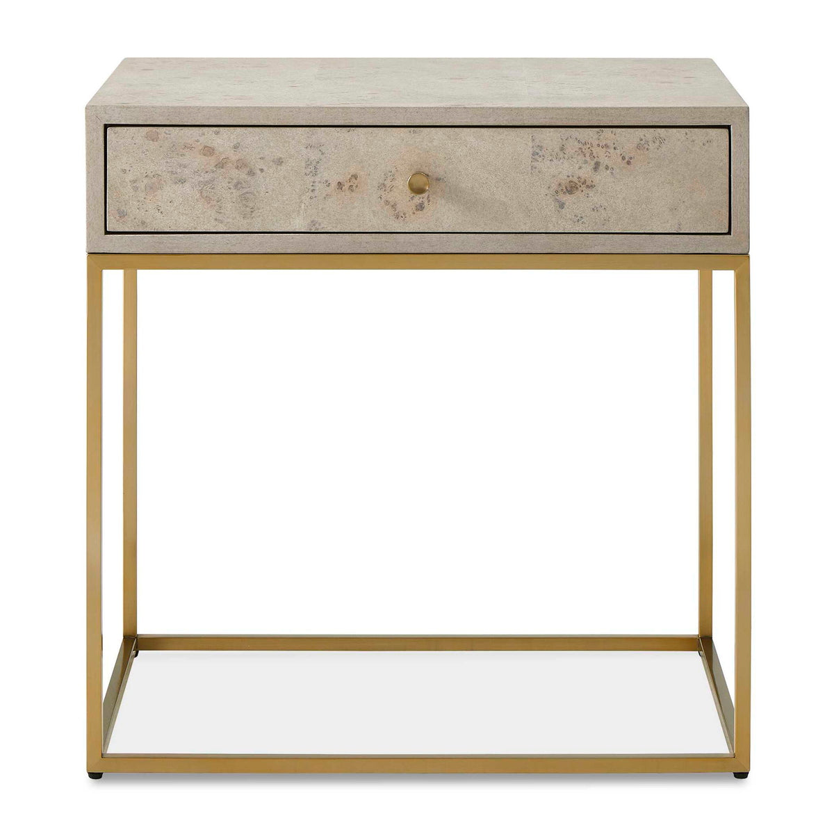 Pembrook - Side Table - Light Washed / Brass