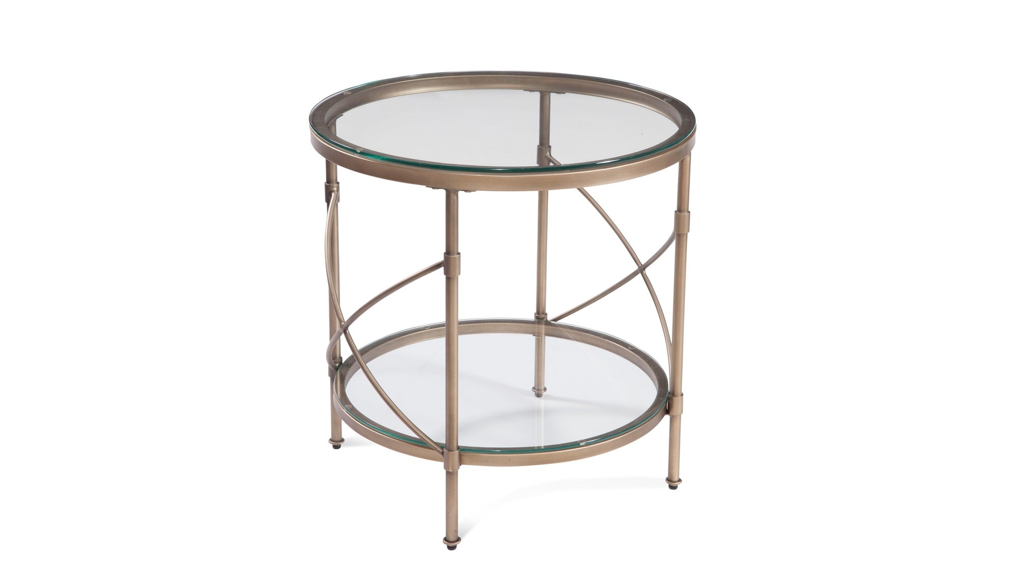 Harrison - Round End Table - Gold