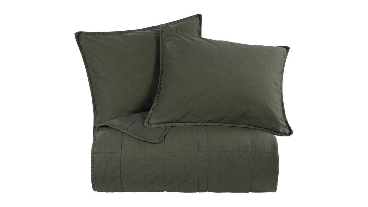 Cotton Canvas - Full/Queen Stonewashed Coverlet Set Set of 3 - Duffle Bag