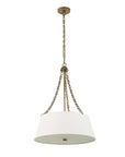 Andalucia - 4 Light Drum Pendant - Gold / White