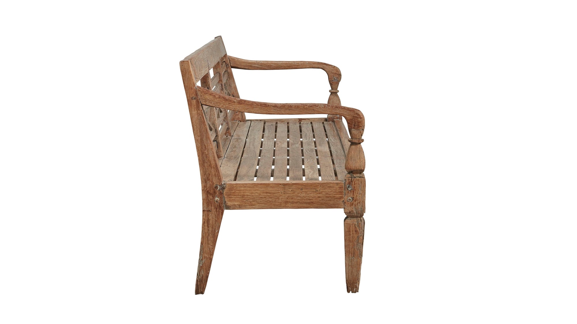 Antique - Plantation Grown Teak Bench - Dark Brown