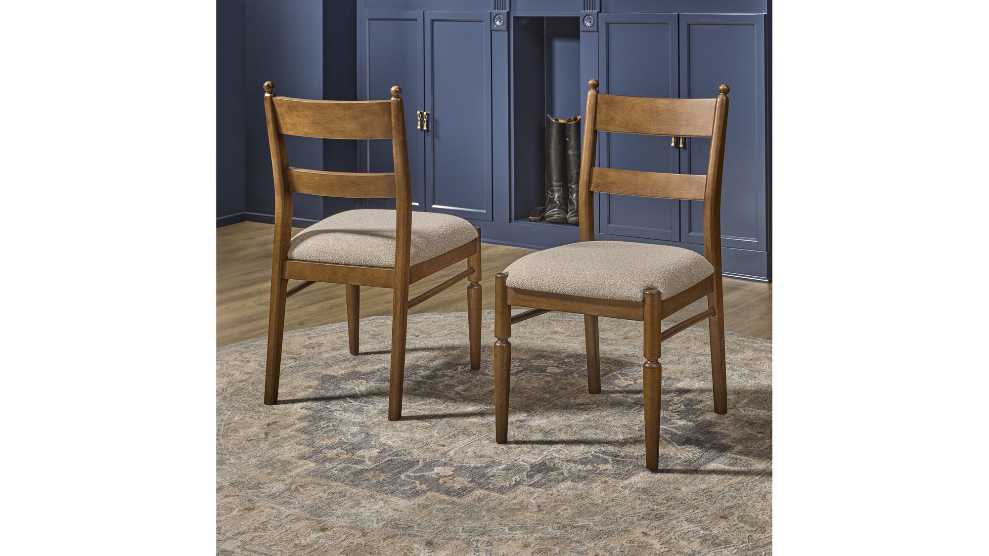 Azalea - Upholstered Dining Chair Set of 2 - Walnut