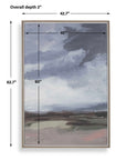 Bracing - Framed Landscape Art - Brown / Gray / Green / Orange / Pink / White