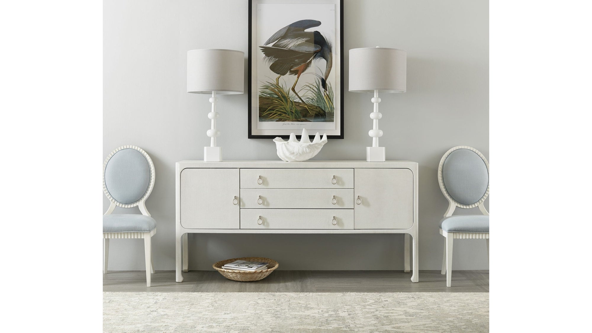 Serenity - Martinique Side Chair Set of 2 - White / Pearl Silver