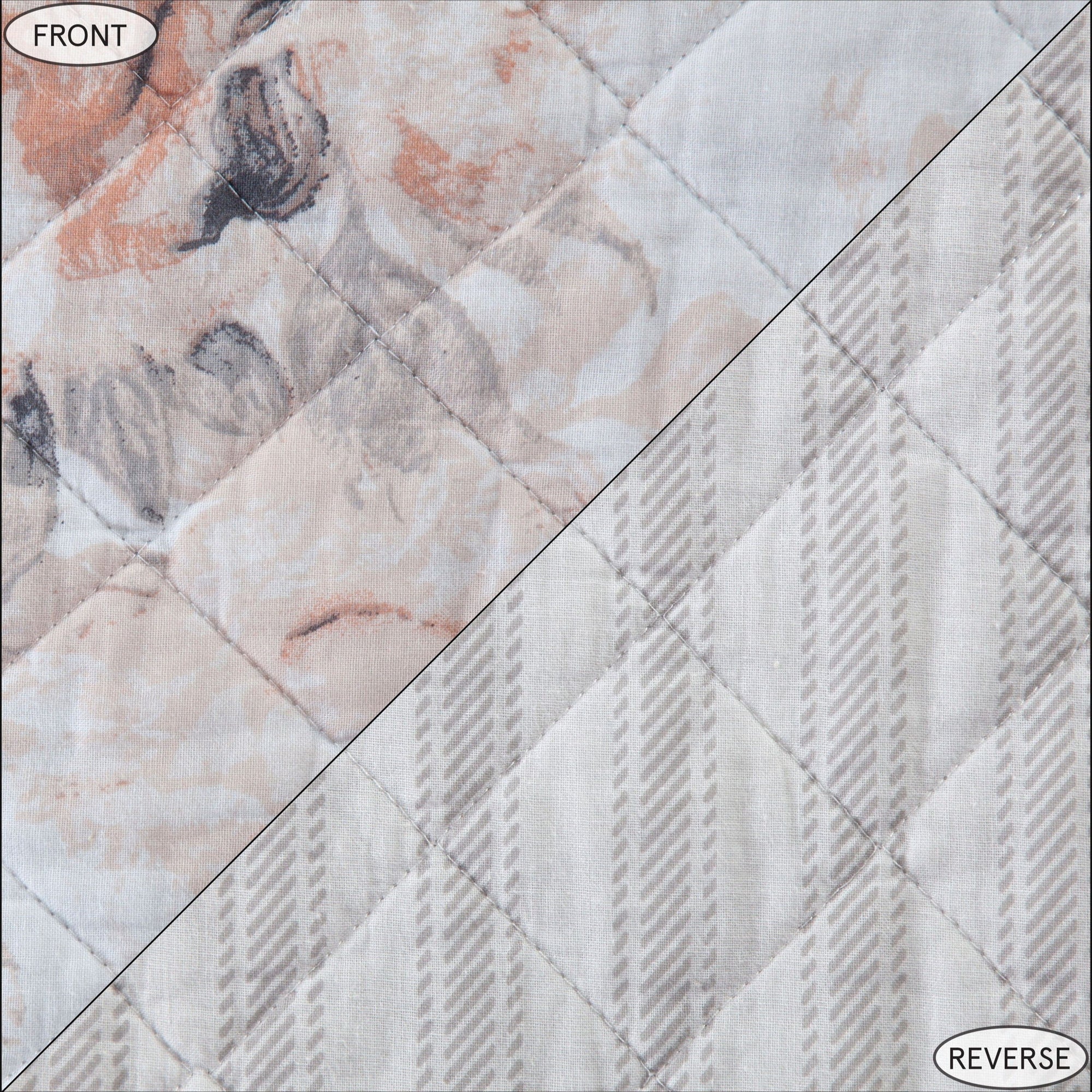Colette - Full/Queen Reversible Quilt Set (Set of 3) - Blush