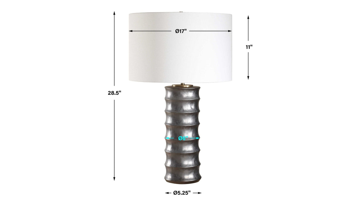 Corvair - Scalloped Table Lamp - Bronze